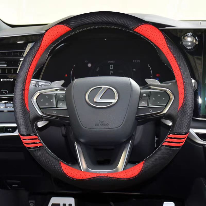 Capa De Couro Para Volante De Carro , Fibra De Carbono , Lexus is250 RX350 is350 GX460 is300 ES350 RC LS NX CT200h , Ace