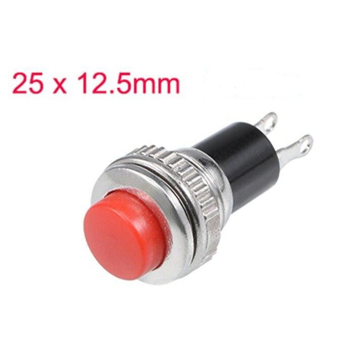Chave Interruptor Botão de Pressão Momentâneo 250V/1,5A 125V/3A 25x12,5mm