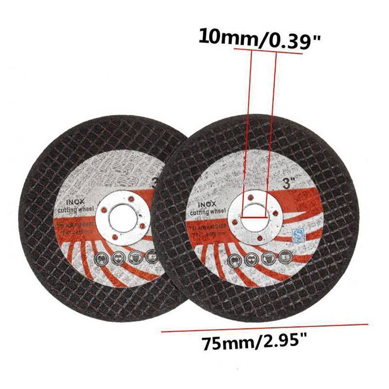 [Zutimy] 5pcs 3 Polegadas 75 * 1.2 * 10 Furos Mini Disco De Corte Lixa De Resina Circular 75 Mm Para Rebarbadora Angular