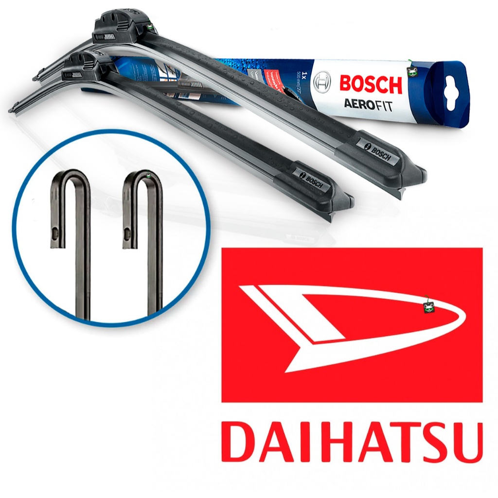 Par Palheta Dianteira Limpador Parabrisa Bosch AeroFit Daihatsu Braço Gancho