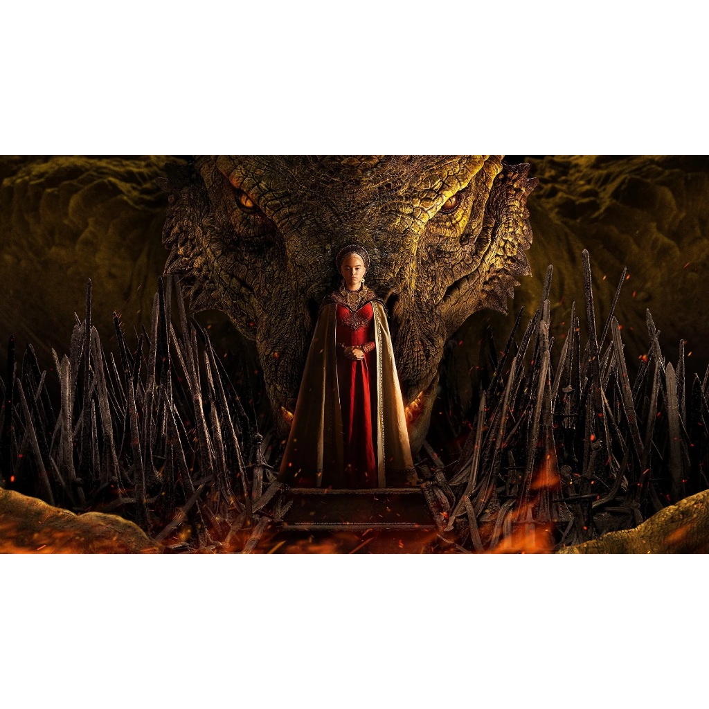 House Of The Dragon Mouse Pad Gamer A Casa do Dragão (58 cm x 30 cm)