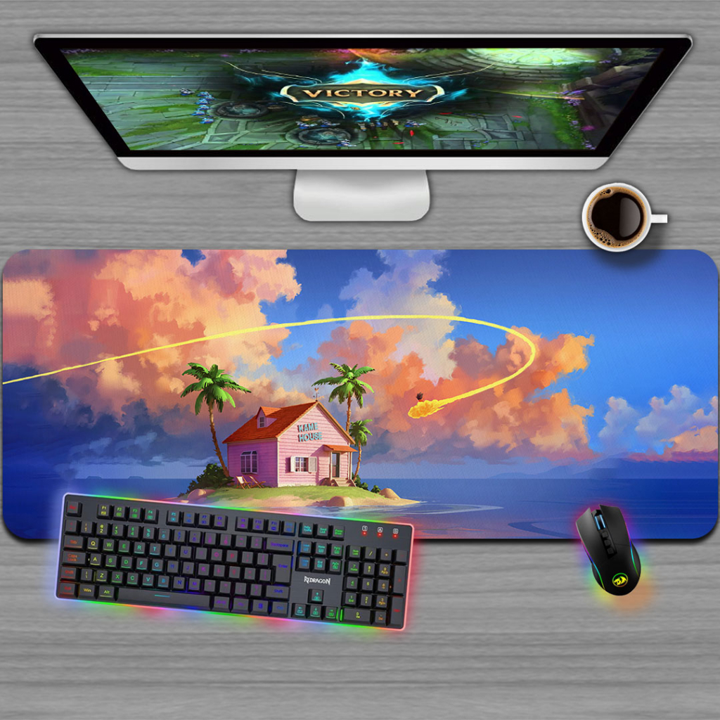 Mousepad Gamer, Tamanhos variados, Anime - KAME HOUSE DRAGON BALL
