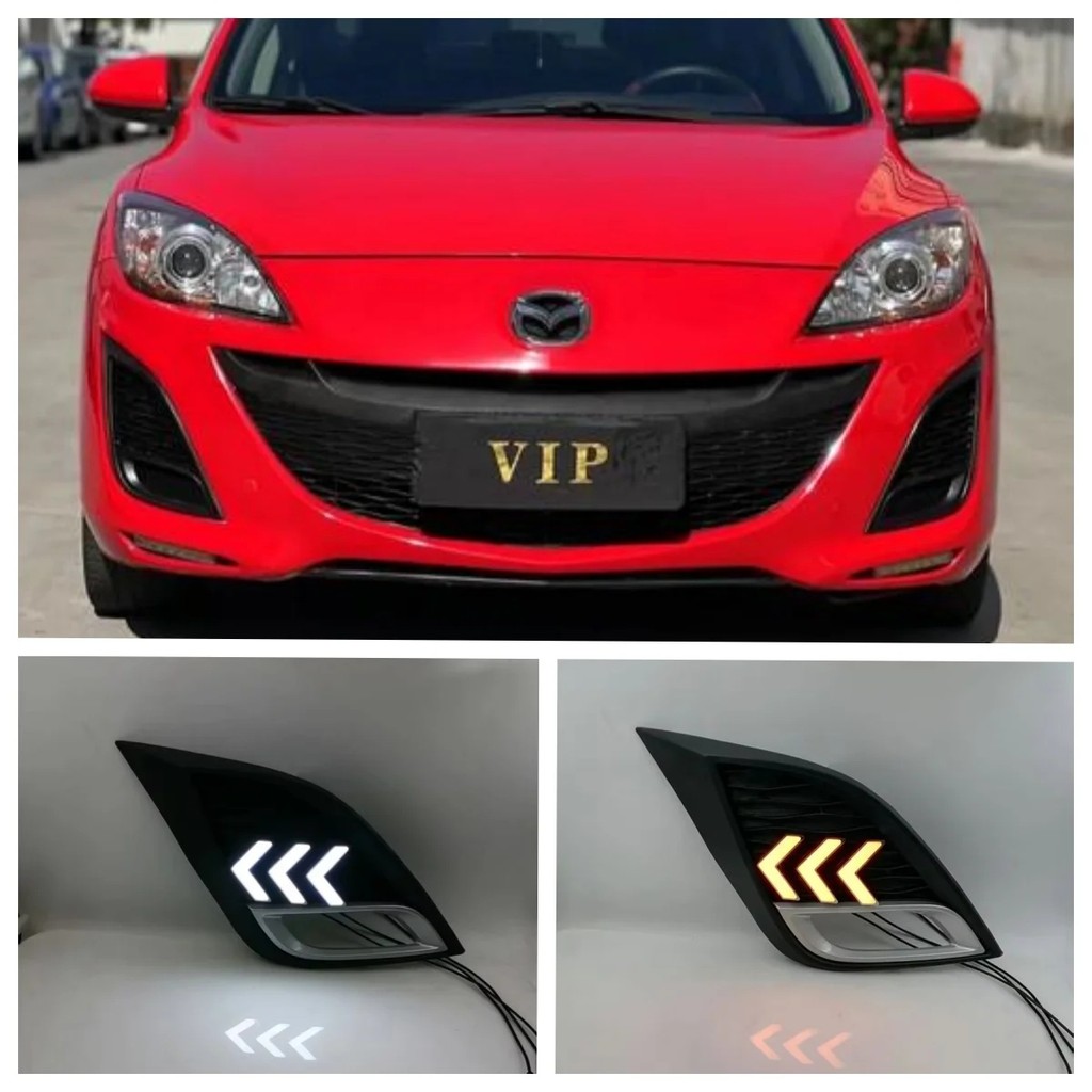LED DRL Para Mazda3 Axela 2010 2011 2012 2013 Luz De Circulação Diurna À Prova Dwaterproof Água Lâmpada Do Dia Com Lâmpa