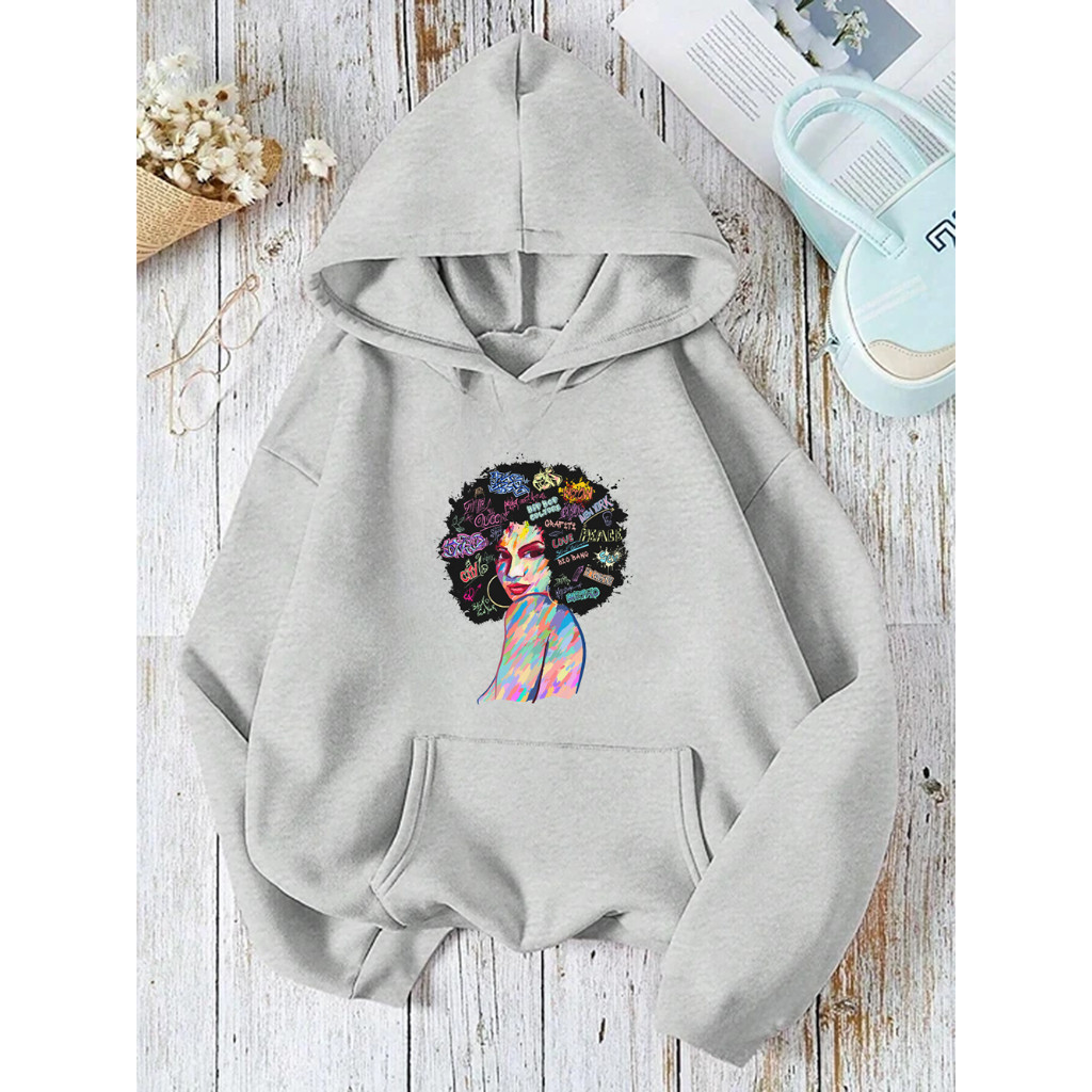 Moletom  Canguru Blusa de Frio Capote Capuz Bolso Canguru Black Power