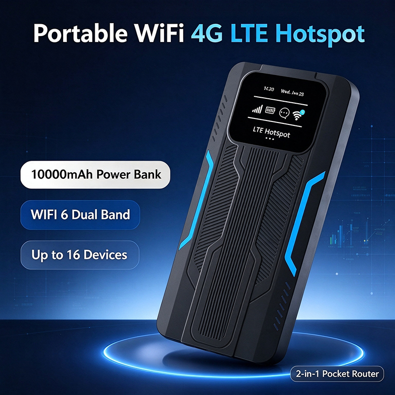 4G LTE Hotspot Portátil Wifi 10000mAh Power Bank WIFI6 Banda Dupla 16 Dispositivos Conexão Bolso Roteador Wi-Fi Móvel Pa