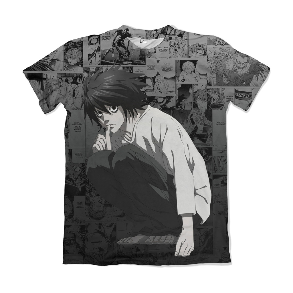 Camiseta Death Note L Lawliet Anime Dry Fit Masculina Feminina Unissex