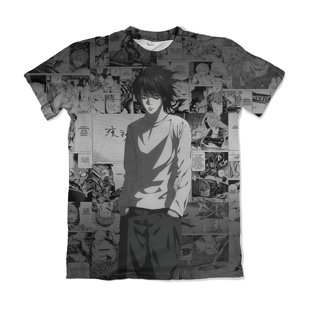 Camiseta Death Note L Lawliet 3 Anime Dry Fit Masculina Feminina Unissex