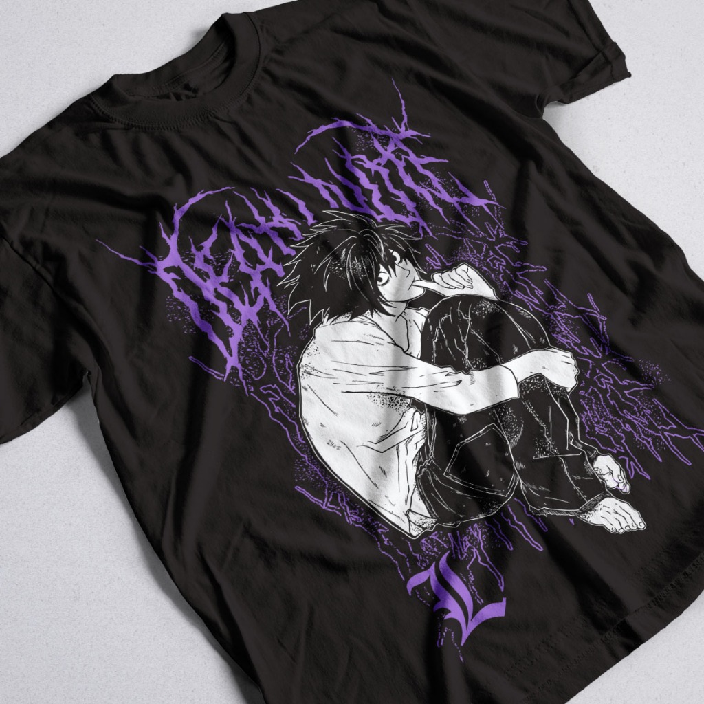 Camisa L Lawlie Anime Death Note Camiseta Unissex 100% Algodão