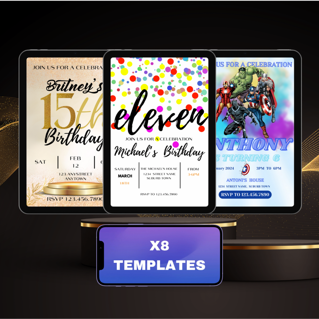 Templates Birthday x8 Printable