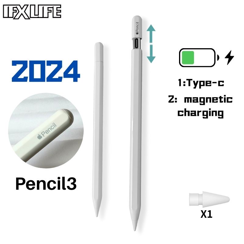 IFXLIFE Pencil3 Lápis Caneta Stylus Smart Tipo c De Carga Magnética De Adsorção iPad Dedicado 2018-2023
