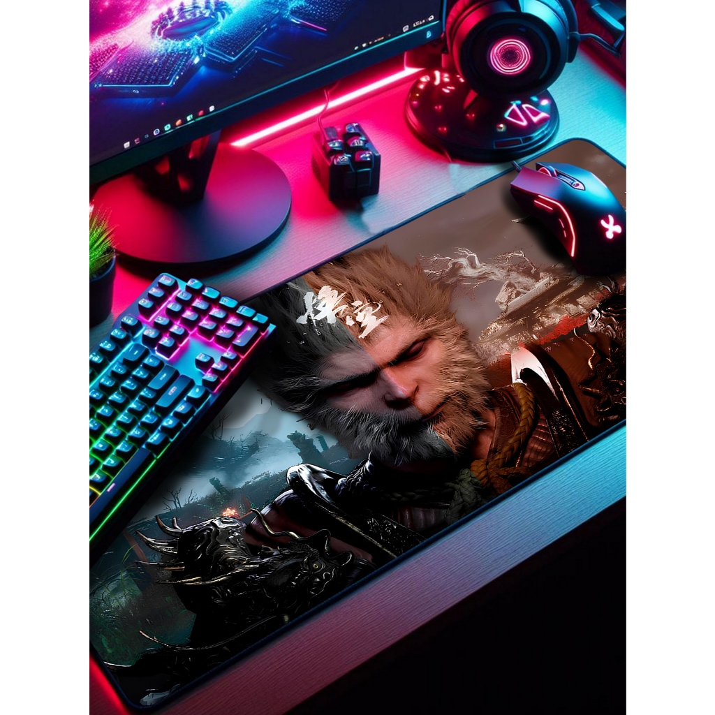 Mouse Pad Gamer p/ Destktop Borda Costurada Estampas Games