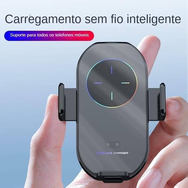 SUPOR DE CELULAR AUTOMOTIVO CARREGADOR WIRELESS SMART Tela Carplay Montar HKX