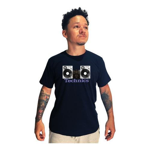 Camiseta Dj Technics Hip Hop Musica Eletronica Scratch Malha