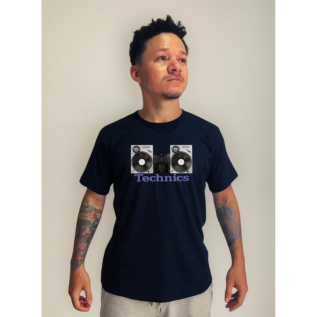 Camiseta Dj Technics Hip Hop Musica Eletronica Scratch Malha