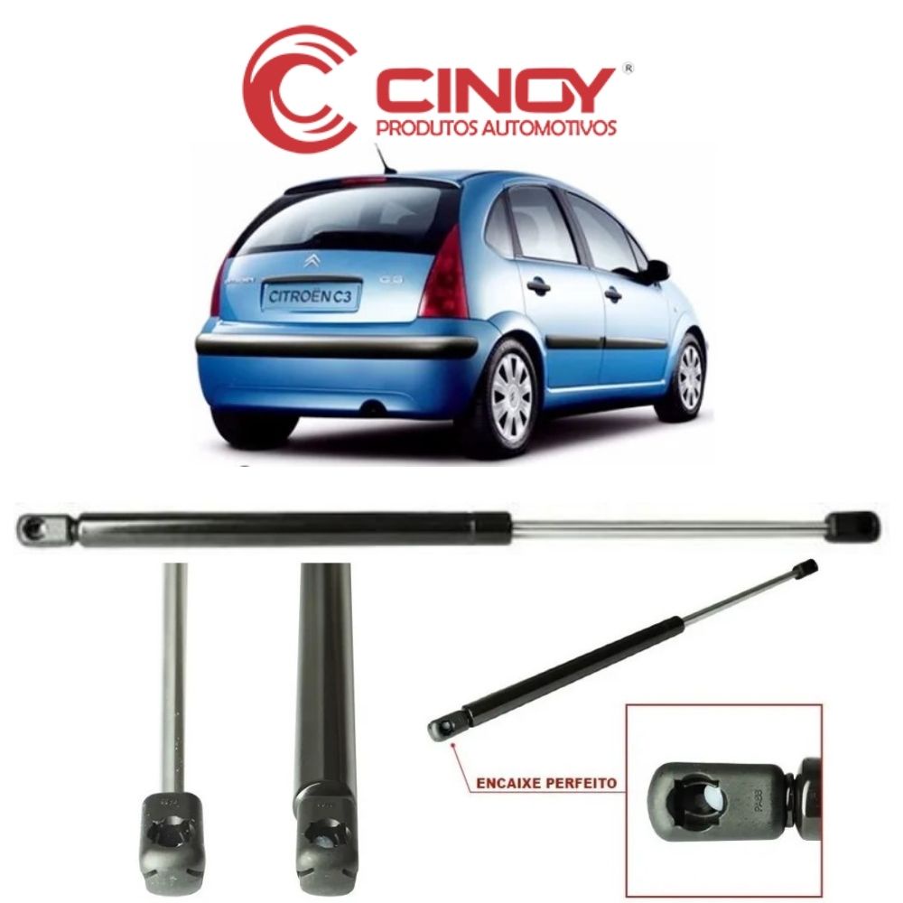 AMORTECEDOR TAMPA TRASEIRA CINOY CITROEN C3 2001/... PEUGEOT 3008 2009/2016 - VALOR REFERENTE A UNIDADE
