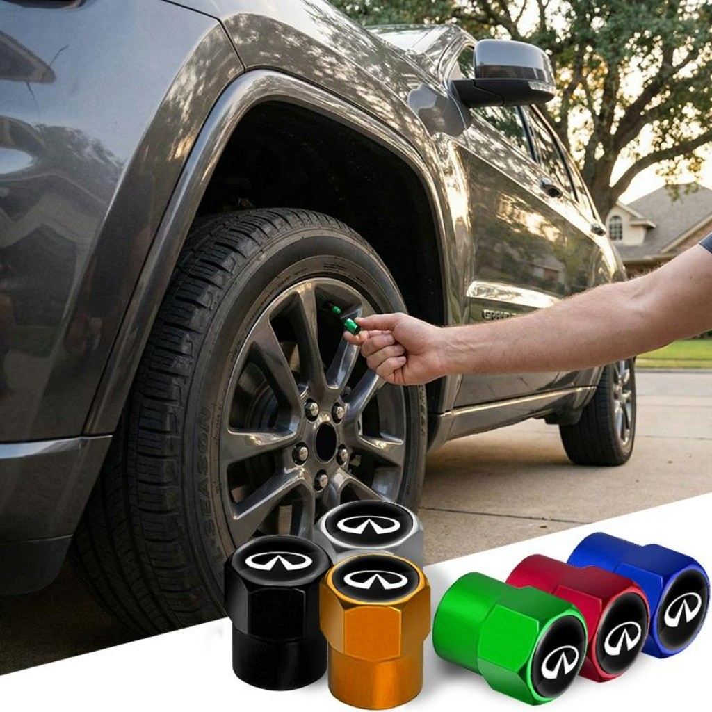 Kit com 4 Hexagonal Bico de Válvula Universal Tampa de Válvula Acessórios para Rodas For Infiniti Q50 Q60 QX50 QX60 QX80