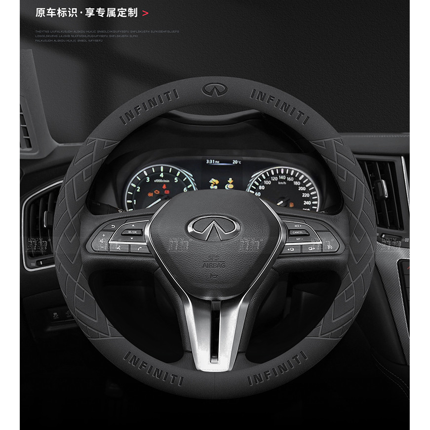Capa Ultrafina De Couro Antiderrapante Para Volante De Carro , Infiniti Q70L QX50 Q50 QX30 QX60 QX80 Q60 Q30 QX70 Q70