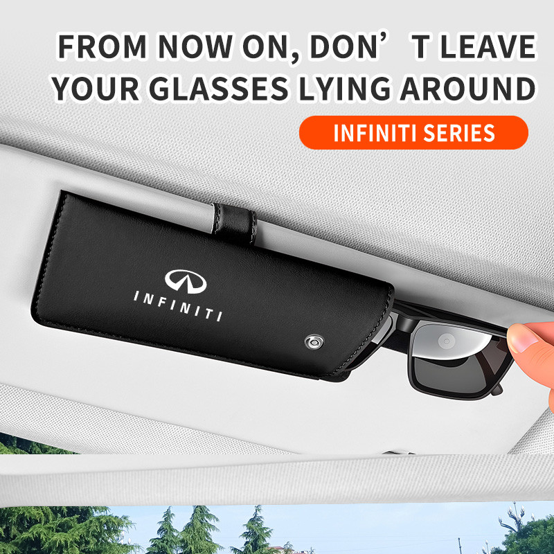 INFINITI Estojo De Óculos De Carro Q50 Q70L QX50 QX30 QX60 QX80 Caixa De Armazenamento De Guarda-Sol Magnética