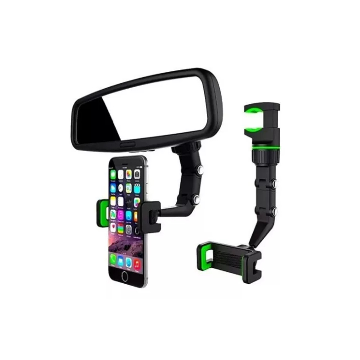 Suporte Celular Smartphone Retrovisor Extensível Giro 360 Graus