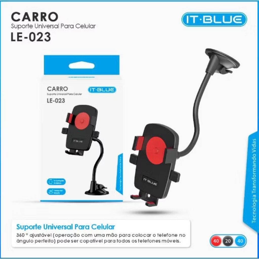 Suporte Veicular Super flexível Smartphone Universal Celular IT.Blue LE-023