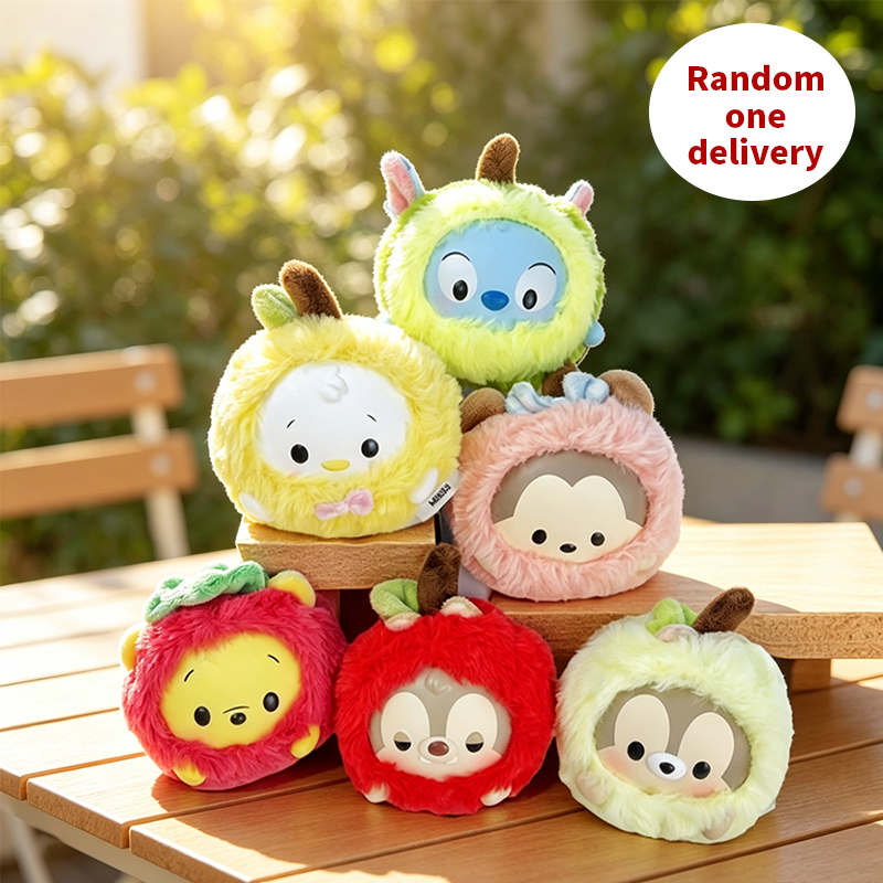 MINISO Disney Ufufy Fruit Series Mystery Box Flocado Boneca De Pelúcia Cartoon Desktop Ornamento Colecionável Anime Fan