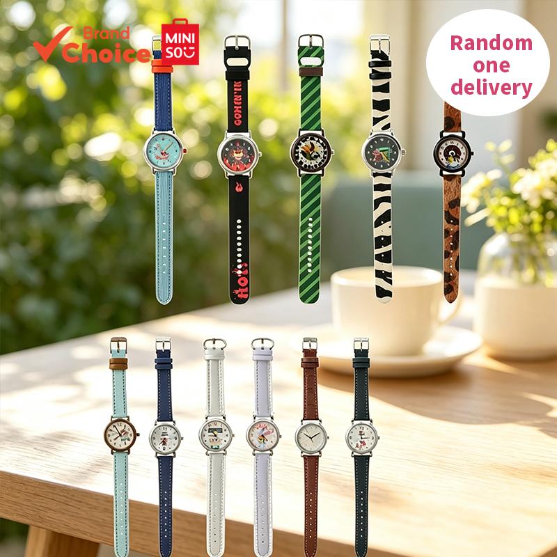 Miniso Disney Zootopia Mystery Box Cartoon Relógio Analógico De Quartzo Para Estudantes , Vários Estilos De Pulseira , D