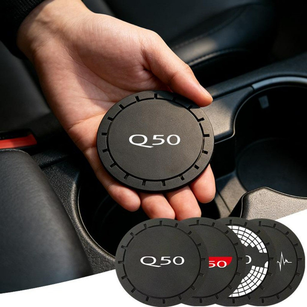 1 Peça Impermeável Porta Copo Antiderrapante Automotivo Acessórios Para Carro For Infiniti Q50 Luxe Red Sport 400