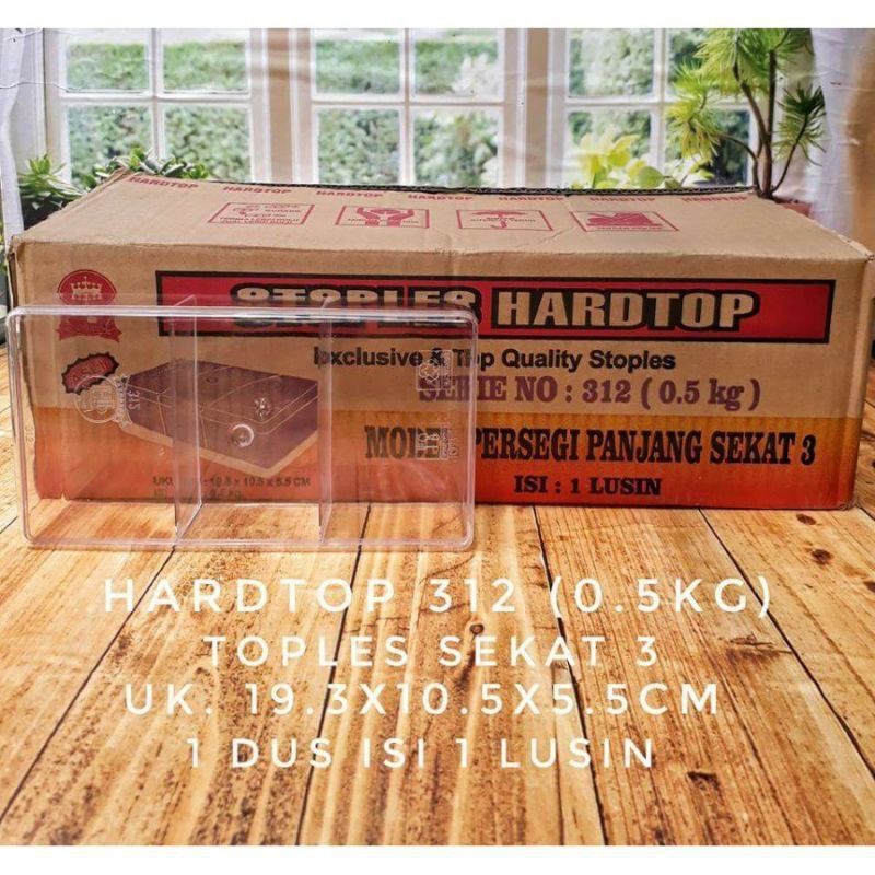 Frasco Hardtop 312 (1 Unidade)-3 Compartimentos-0.5 kg-Biscoitos De Natal De Ano Novo Nastar De Plástico