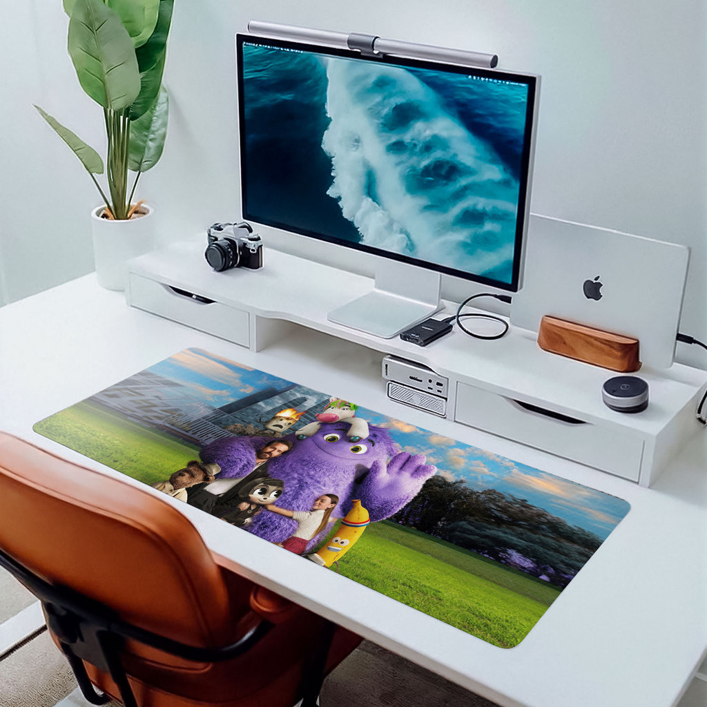 Mousepad 80x30 Amigos Imaginários Filme Infantil Geek Gamer Desk Mat Grande Antiderrapante Premium