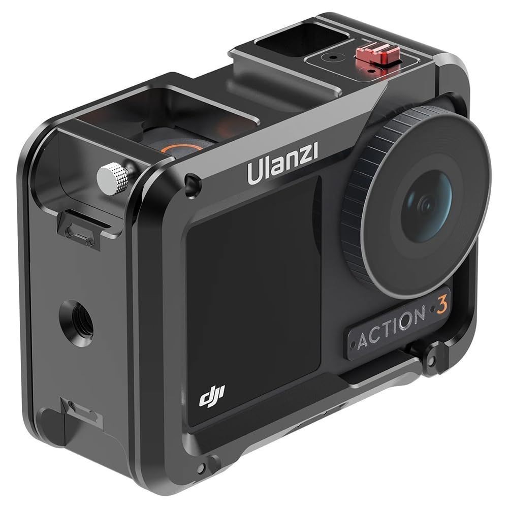ULANZI OA-14 Gaiola p/ DJI Osmo Action 3/4 - Travamento Rápido, Cold Shoe, Rosca 1/4
