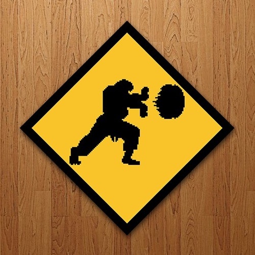 Placa Quadro Placa Gamer Geek - Golpe (27x27)