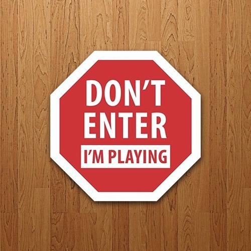 Placa Decorativa Gamer - Don't Enter I'm Playing