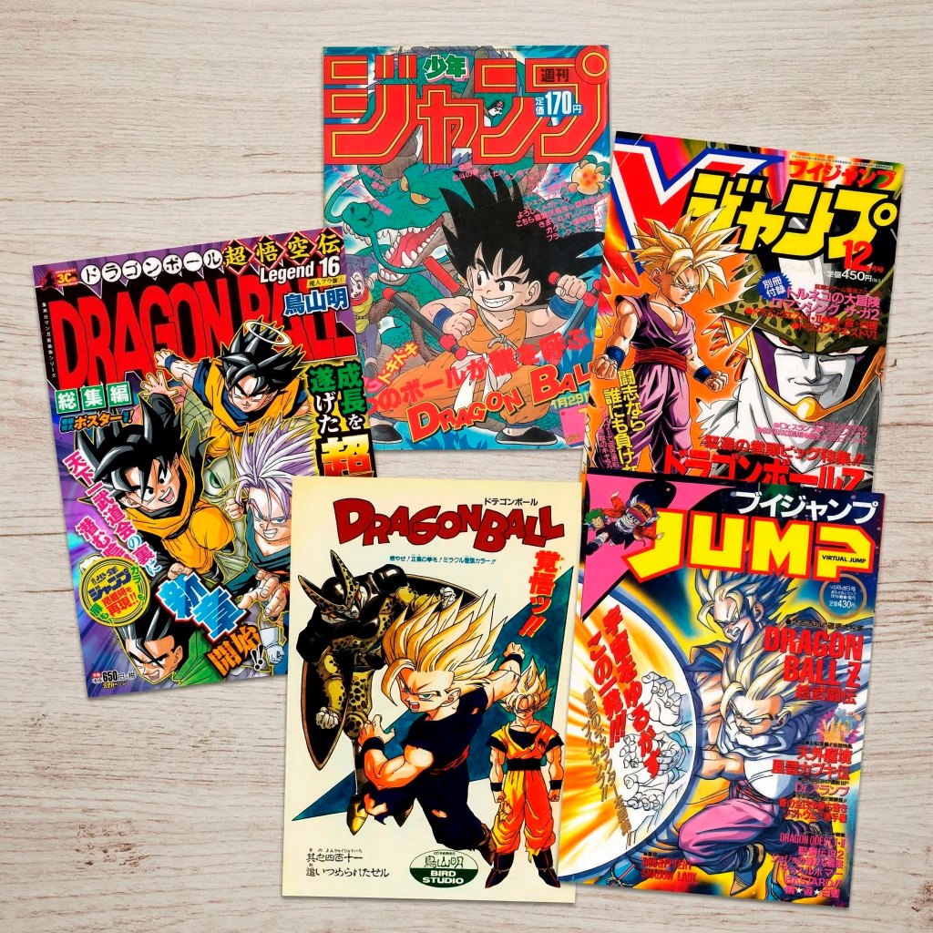 Kit Posters Adesivos Dragon Ball Z Super Goku Vegeta 20x28 Decoração Gamer Geek Anime Papel Matte Fosco Premium