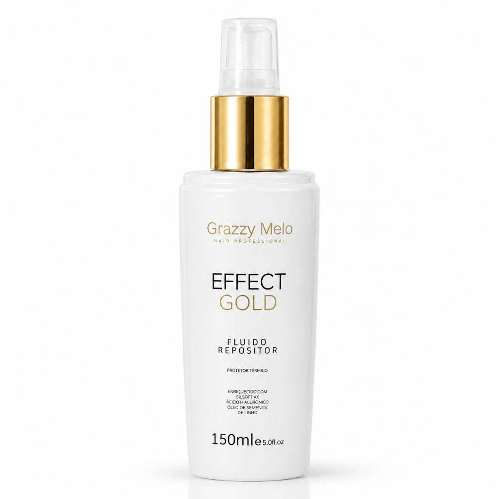 Fluido Repositor E Protetor Térmico Effect Gold 150ml Anti-Frizz Brilho Intenso - Promoção !