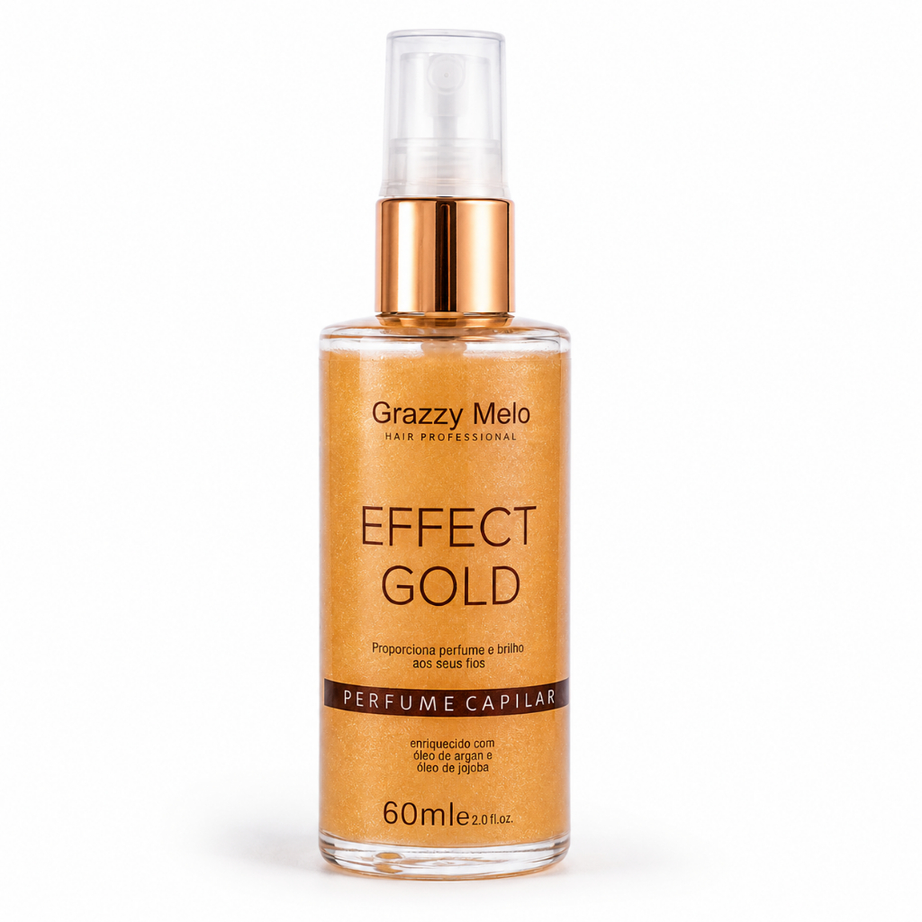 Perfume Capilar Brilho Espelhado Anti-Frizz Toque Seco Protetor Effect Gold  60 ml - Promoção !
