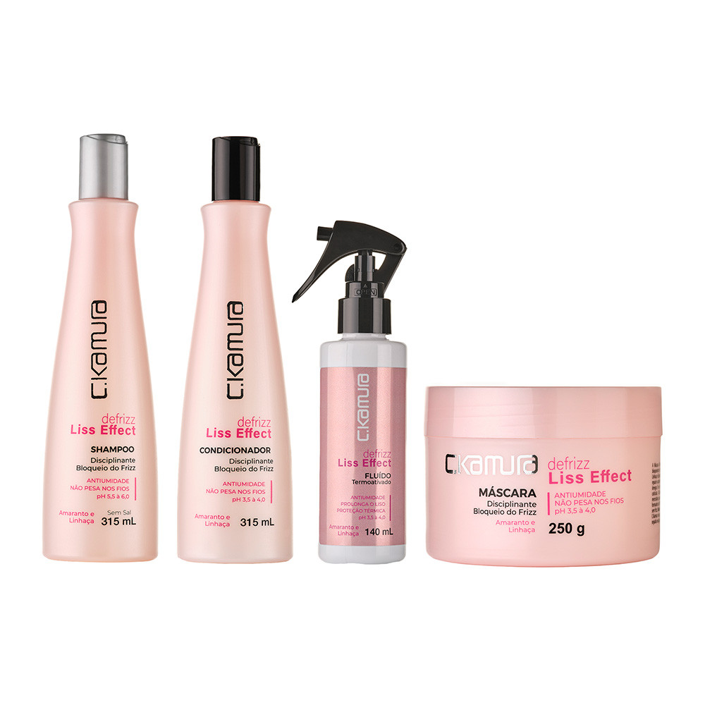 Kit Antifrizz Profissional C.Kamura Liss Effect 4 em 1