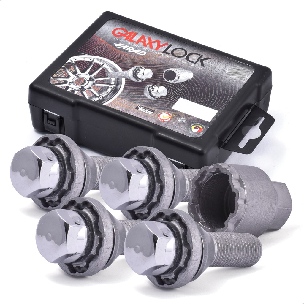 Antifurto Roda 4+1 Porcas Galaxylock Volvo XC90 2015 2016 2017 2018 2019 2020 2021 2022 2023 2024 2025 2026 M12x1,5 30mm
