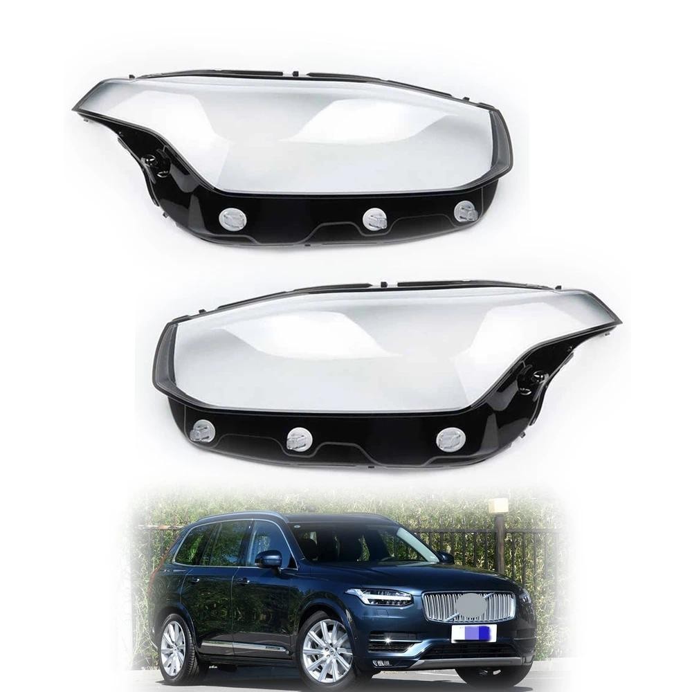 Par Para Volvo XC90 2015 2016 2017 2018 2019 2020 2021 2022 Farol Do Carro Escudo Capa Lente