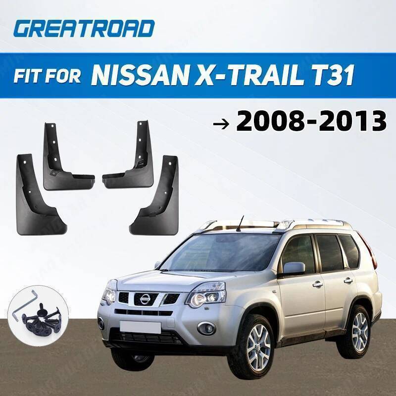 Para Nissan X-Trail T31 2008-2013 Xtrail Respingo Guardas Lama Aleta-Lamas Fender 2009 2010 2011 2012 Conjunto Moldado C