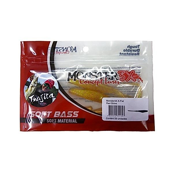 Isca Artificial New X-Flat Tsujita Monster 3X 12cm com 3 unidades Pesca Robalo Tucunare Traira