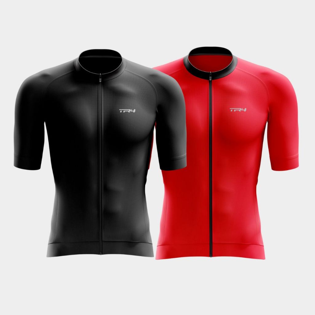 Kit 2 Camisa Camiseta Ciclismo Zíper Total Bike Premium Masculina Pedal Speed Mtb Manga Curta