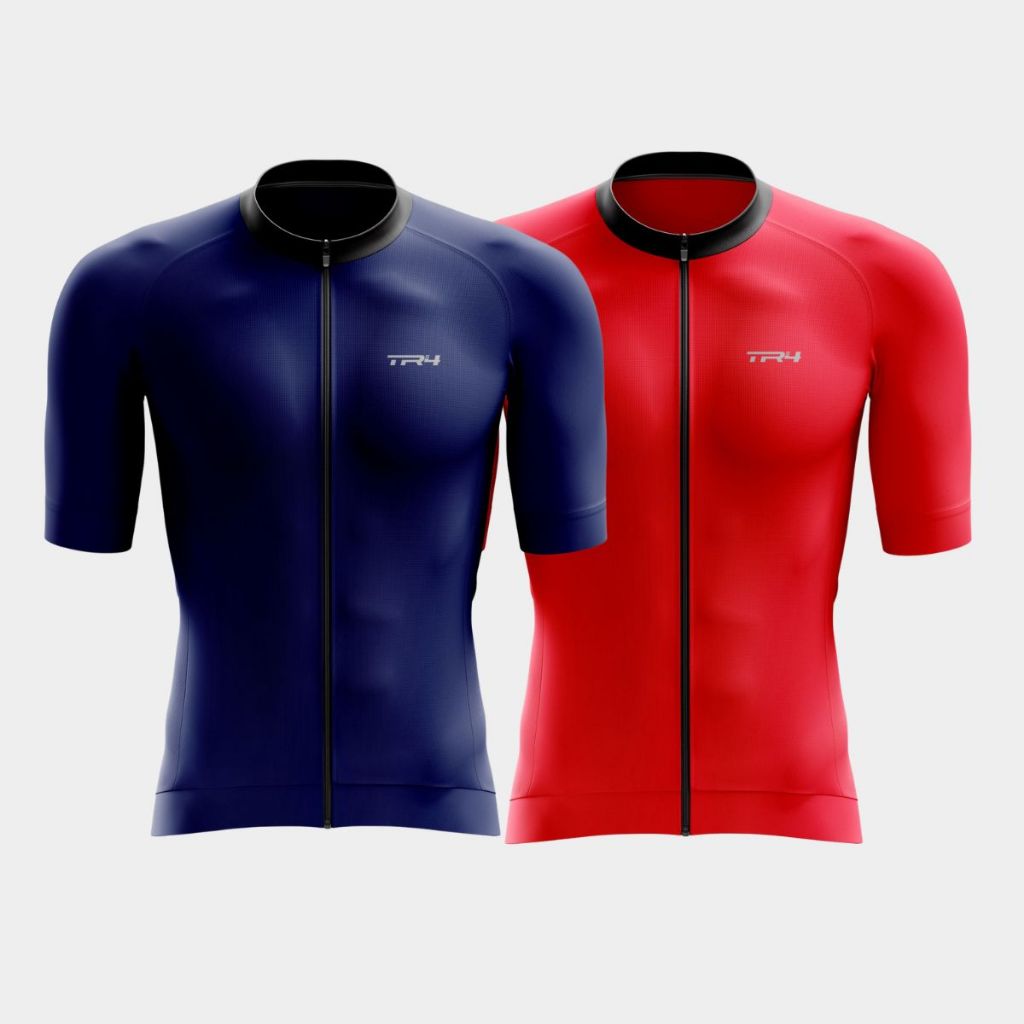 Kit 2 Camisa Camiseta Ciclismo Zíper Total Bike Premium Masculina Pedal Speed Mtb Manga Curta