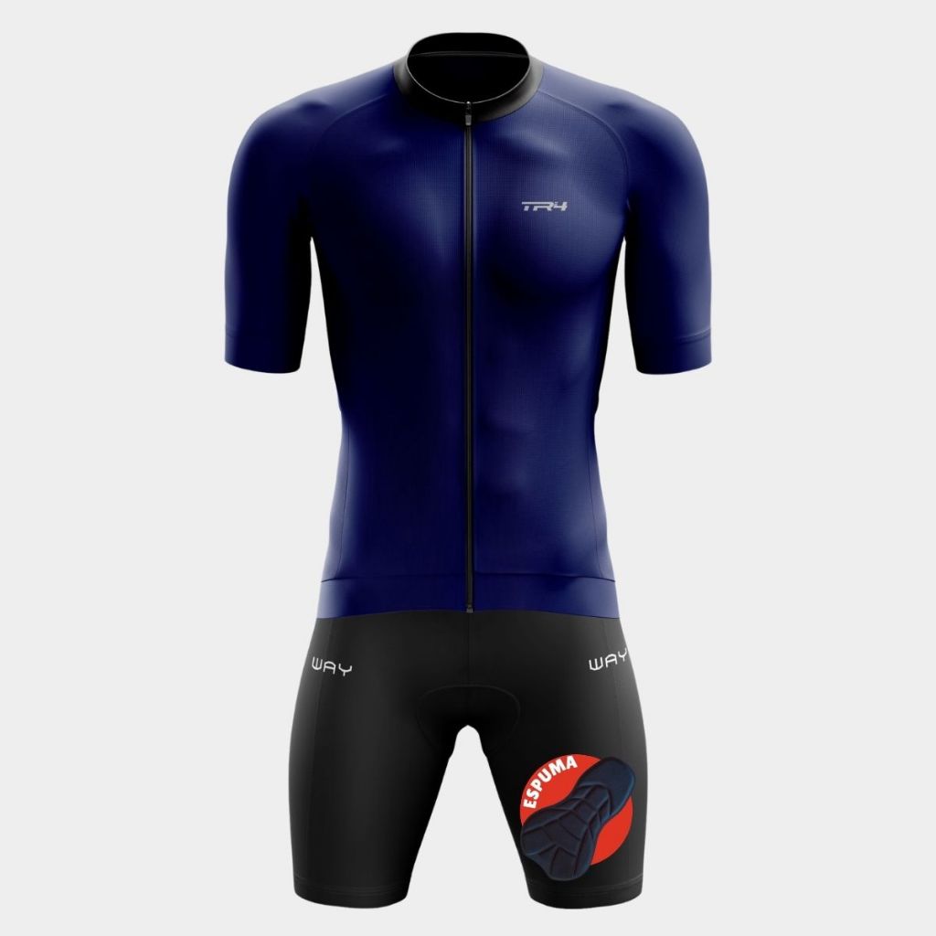 Conjunto Ciclista Premium Masculino Camisa Manga Curta Bermuda Espuma Elite Bike Mtb Speed