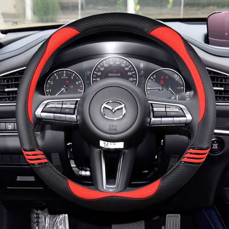 Capa De Couro PU Para Volante De Carro , Mazda CX-30 CX30-50 2019-2020 3 Axela 2019-2024 , Acessórios Automotivos
