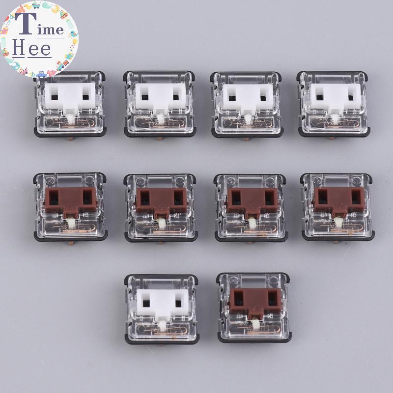 TimeHee 5 Peças Interruptor De Teclado De Baixo Perfil Para G913 G915 G813 G815 De Reparo Branco Marrom Vermelho Interru