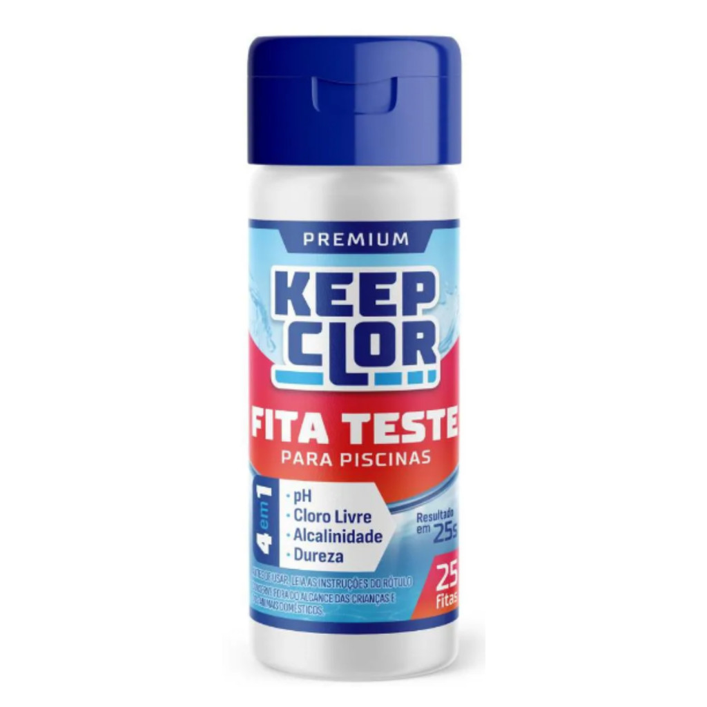 Fita Teste Piscina Ph Alcalinidade Cloro 200g Keep Clor
