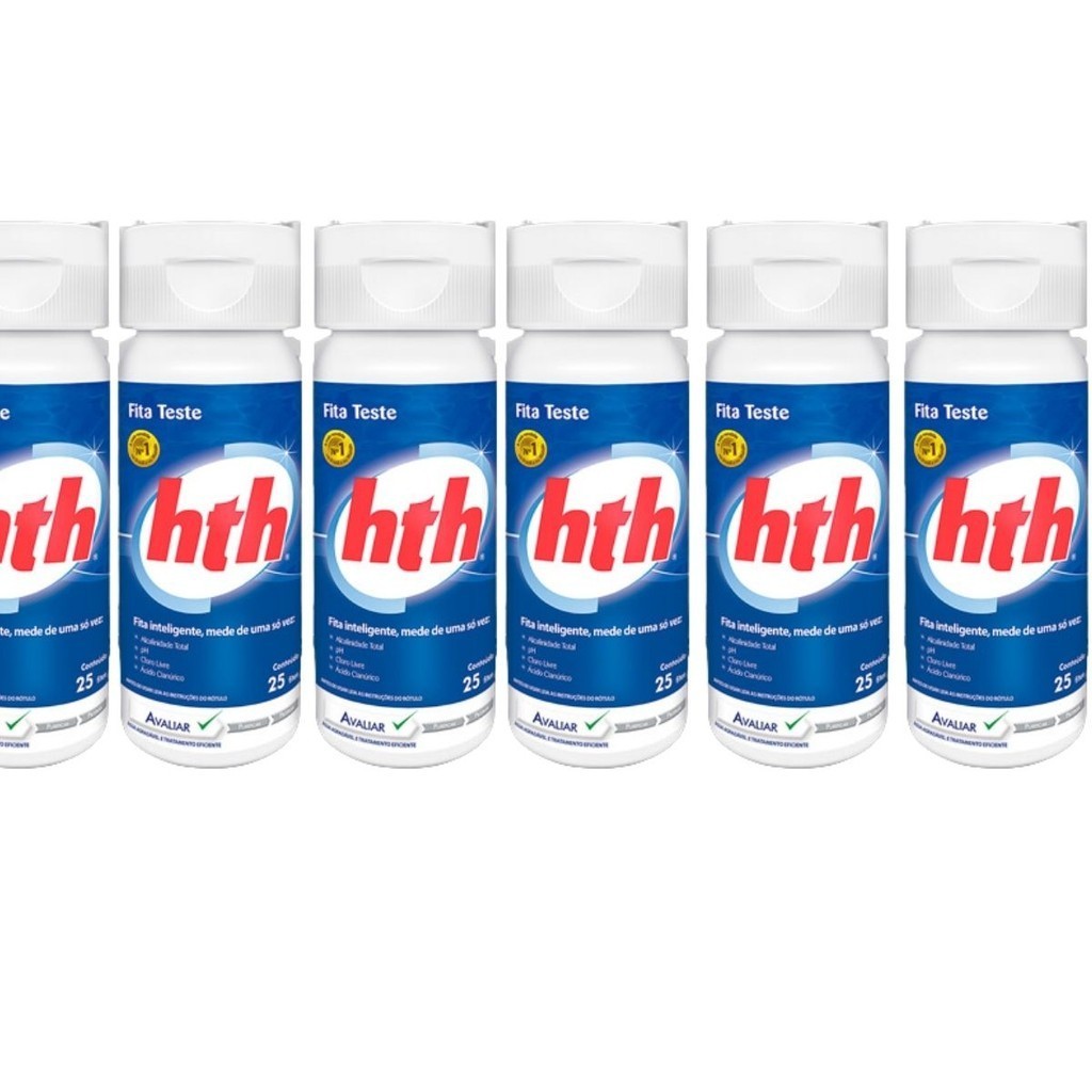 Kit com 6 Fita Teste HTH