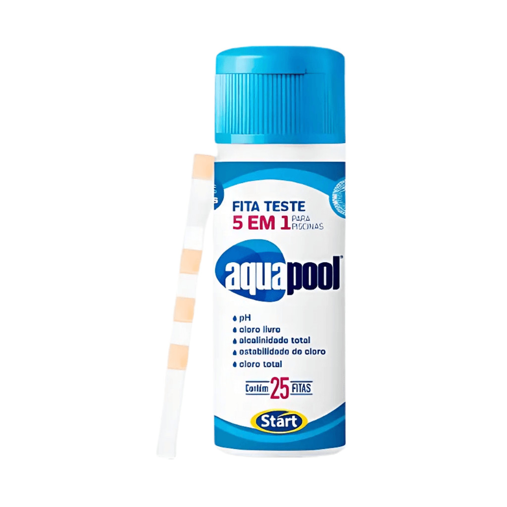 AQUAPOOL FITA TESTE 5 ANALISES - 25 UNIDADES