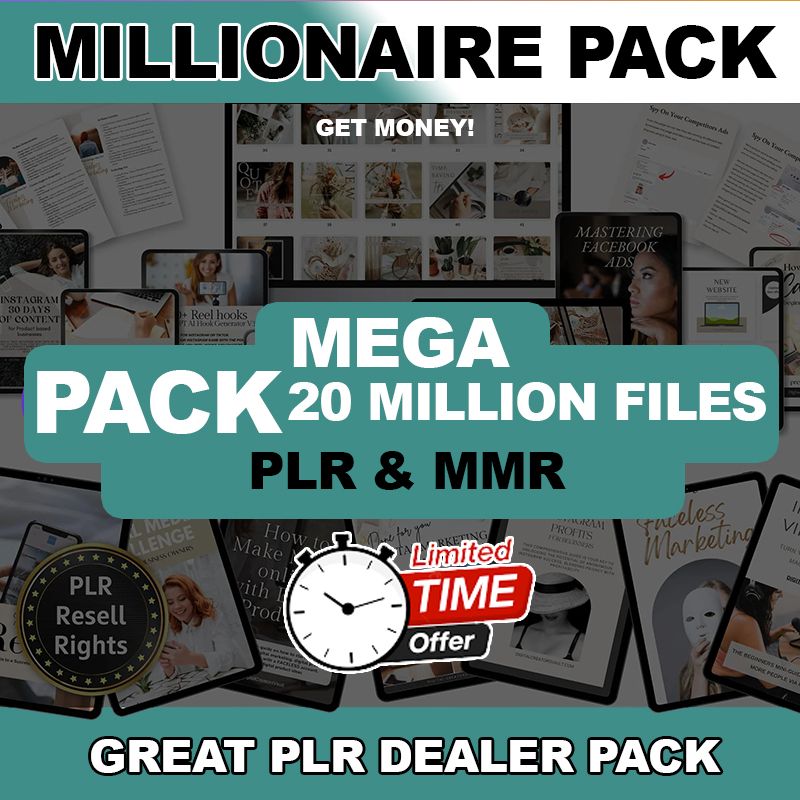 Millionaire Pack - 20+ Million Resell Digital Files Bundle with Master Resell Rights