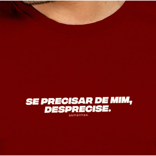 Camiseta Masculina Estampa Meme Sarcástica Desprecise Tecido Premium 100% Algodão